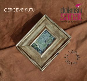 Çerçeve Kutu Ebrulu Yeşil