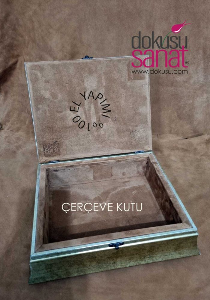 Çerçeve Kutu Ebrulu Gel-git - Görsel 4
