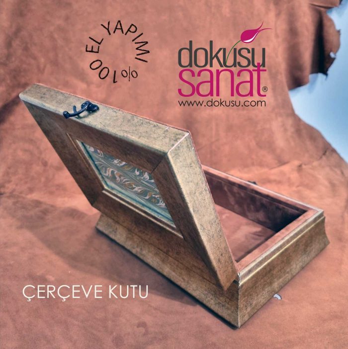 Çerçeve Kutu Ebrulu Gel-git - Görsel 2
