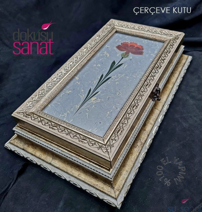 Hediyelik Kutu Karanfil Ebrulu - Görsel 3